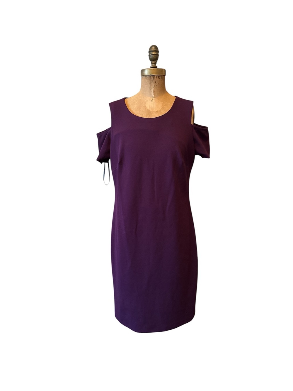 Tommy Hilfiger One-Shoulder Plum Sheath Dress